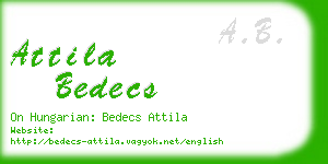 attila bedecs business card